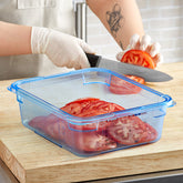 ARAVEN 07822 1/2 SIZE BLUE ABS PLASTIC FOOD PAN - 4" DEEP - Mabrook Hotel Supplies
